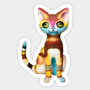 Cat alebrije, AI art Sticker